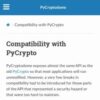 Compatibility with PyCrypto — PyCryptodome 3.210b0 documentation